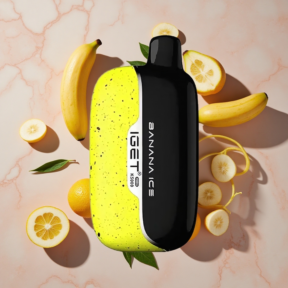IGET Moon K5000 Puffs Vienreizlietojamais Vape Banānu Ledus (5000 Puffs, 81.5 g)