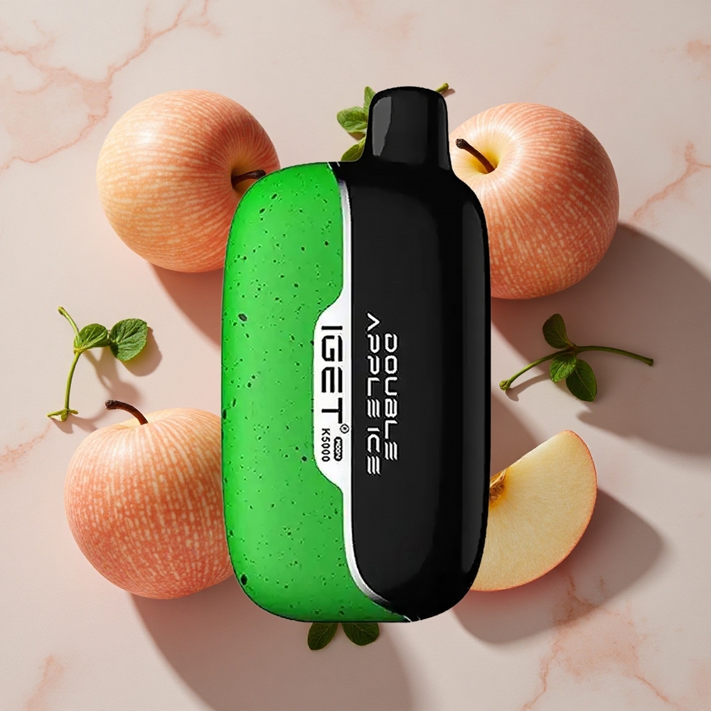 IGET Moon K5000 Puffs Vienreizlietojamais Vape Divu ābolu ledus (Līdz 5000 Puffs, 81.5 g)