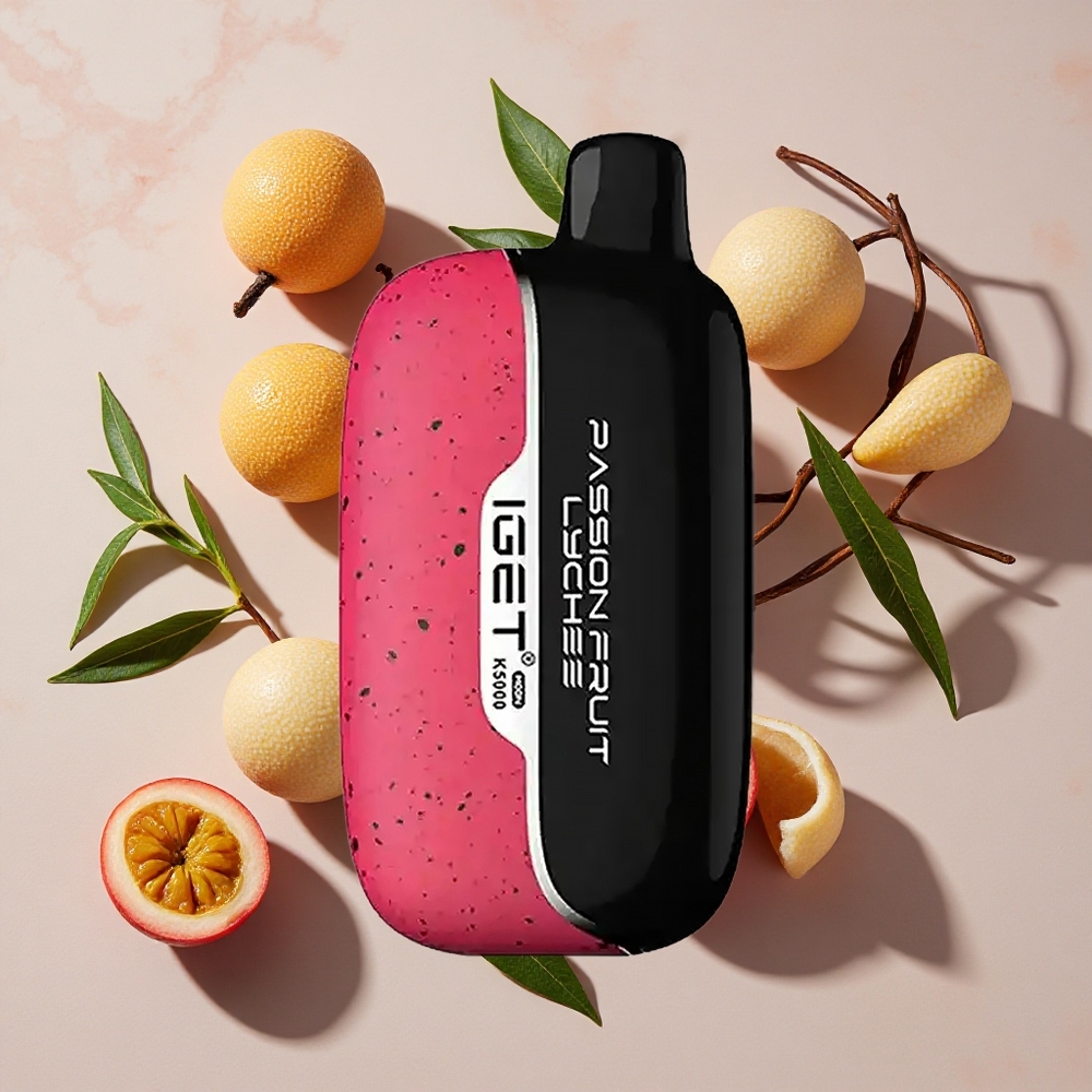 IGET Moon K5000 Puffs Vienreizlietojamais Vape Marakuļu Liči (Līdz 5000 Pūkām, 81.5 g)