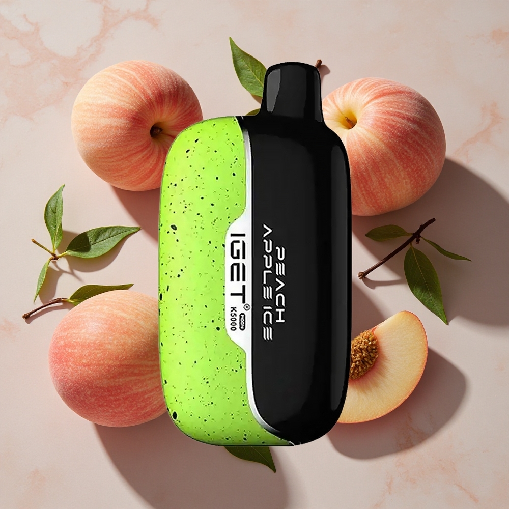 IGET Moon K5000 Puffs Vienreizlietojamais Vape Persiku Ābols — 5000 Puffi, 81,5 g