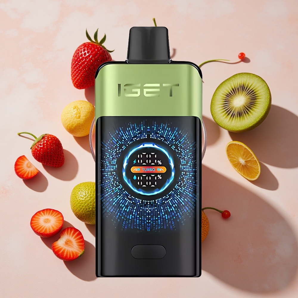IGET ONE 12000 Puffs Izmetamais Veips Zemeņu-Kivi Ledus 12000 Pūkšanas Regulārais Režīms 2700 mAh Baterija