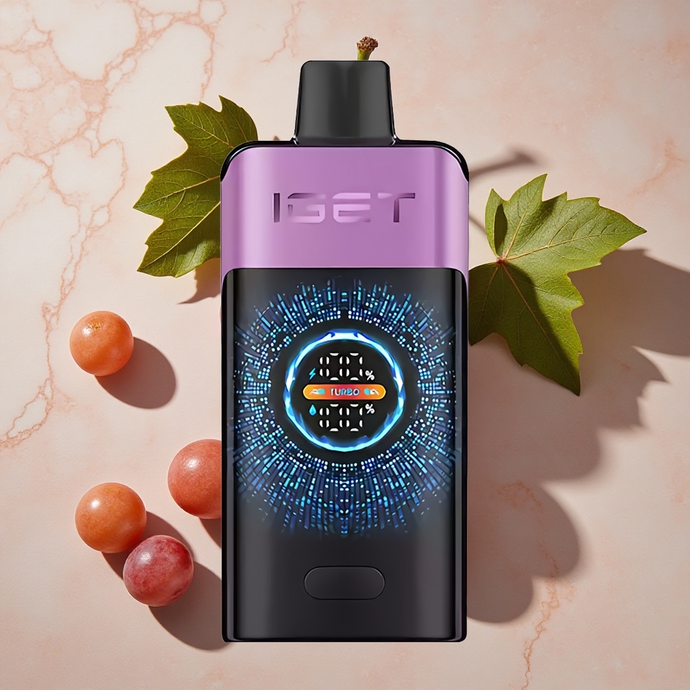 IGET ONE 12000 Puffs Vienreizlietojamais Vape Chupa Chups Vīnogu (2700 mAh, 0.6 omu Dual Mesh Coil)
