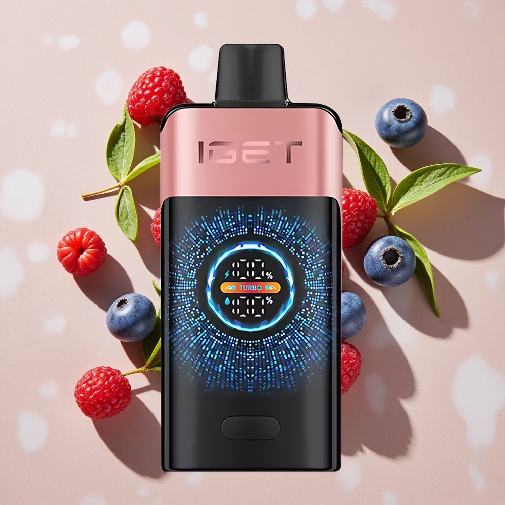 IGET ONE 12000 Puffs Vienreizlietojamais Vape (Zilenes-Aveņu) – 12000 Puffs Režīms, Liels Izliekts Krāsu Ekrāns