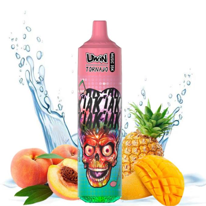 UWIN Vape Veikals - persiku mango ananāss UWIN CRYSTAL 35k vienreizējās lietošanas vape H0T425